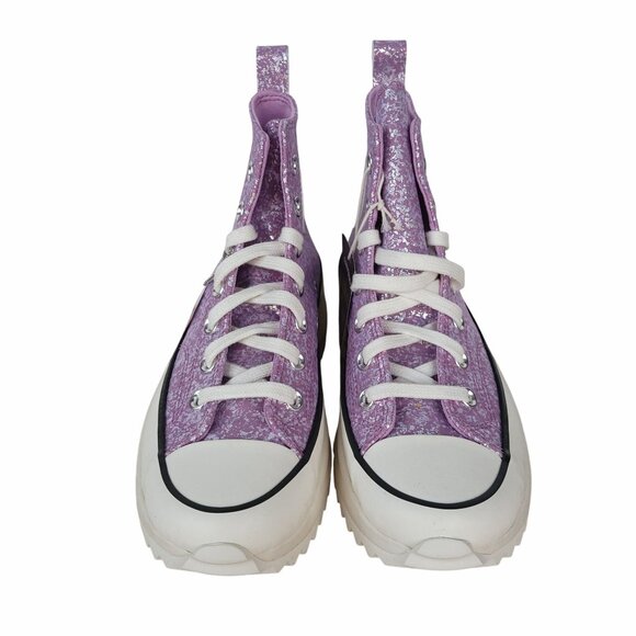 ✨Converse Run Star Hike Platform Hi 8 Women Shoes Sneaker Glitter Purple A10096C - Picture 4 of 10